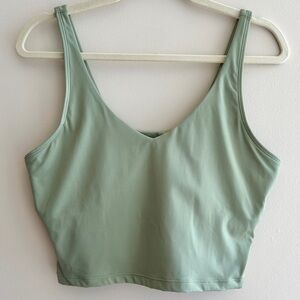 Light Green Racerback Sports Bra, Workout Gear, Women’s Activewear, Size Large